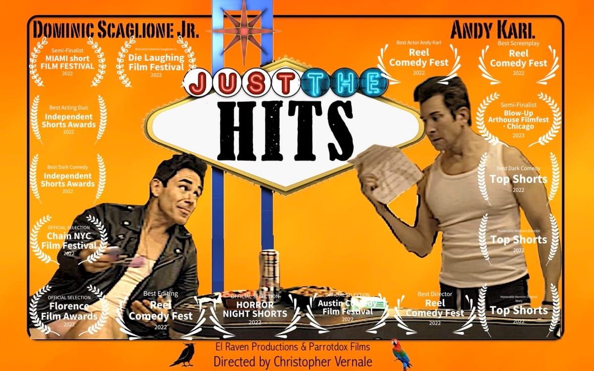 Just the Hits film poster, directed by Christopher Vernale